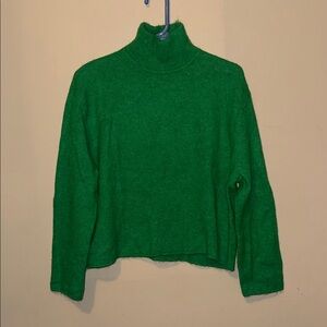 Zara Vibrant Green Turtleneck Sweater